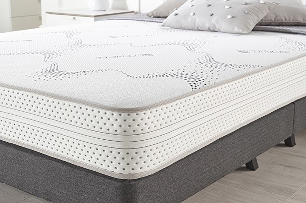 Premium mattress showcasing multiple comfort layers